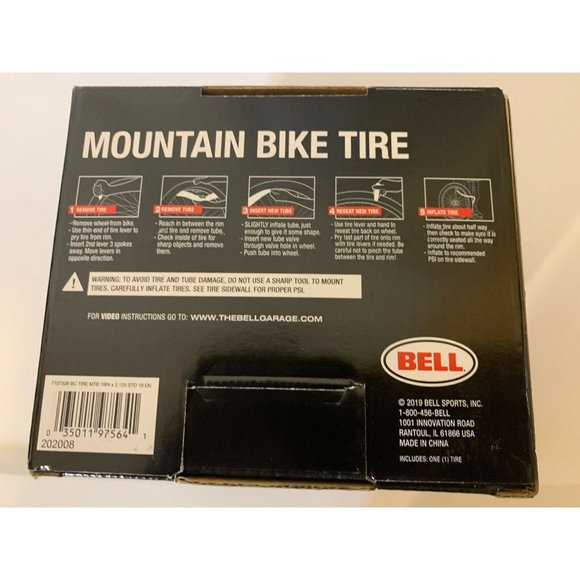 New BELL MOUNTAIN BIKE TIRE 18 IN BICYCLE TIRE 18 X 2.125" - Picture 6 of 6